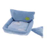 Max Small Pet Hamster Gerbil Sleeping Bed Soft Nest Mattress Winter Warm Blue