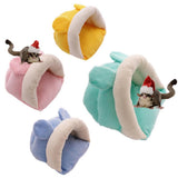 Max Small Pet Mouse Hamster Squirrel Sleeping Bag Cotton Winter Warm House Nest Pink