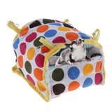 Max Hamster Guinea Pig Chinchilla Warm Sleeping Nest Cage Houses Rainbow Dot