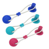 Max Durable Non-toxic  Pet Rubber Toy Bite Resistant Teeth Cleaning Toy Rose Red