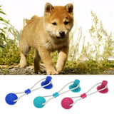 Max Durable Non-toxic  Pet Rubber Toy Bite Resistant Teeth Cleaning Toy Rose Red