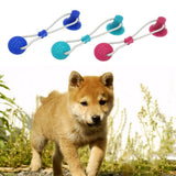 Max Durable Non-toxic  Pet Rubber Toy Bite Resistant Teeth Cleaning Toy Rose Red