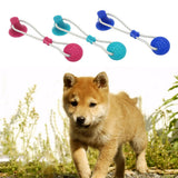 Max Durable Non-toxic  Pet Rubber Toy Bite Resistant Teeth Cleaning Toy Rose Red