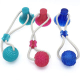 Max Durable Non-toxic  Pet Rubber Toy Bite Resistant Teeth Cleaning Toy Rose Red