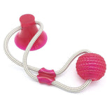 Max Durable Non-toxic  Pet Rubber Toy Bite Resistant Teeth Cleaning Toy Rose Red