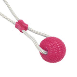 Max Durable Non-toxic  Pet Rubber Toy Bite Resistant Teeth Cleaning Toy Rose Red