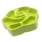 Max Pet Dog Cat Slow Food Bowl Feeder Eating Habit Training Anti Choke Green