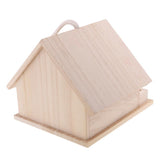 Max Wooden Bird House Birdhouse Hanging Nesting Box Home Garden Yard Decor Blue