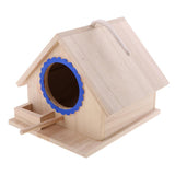 Max Wooden Bird House Birdhouse Hanging Nesting Box Home Garden Yard Decor Blue
