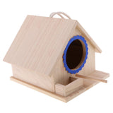 Max Wooden Bird House Birdhouse Hanging Nesting Box Home Garden Yard Decor Blue