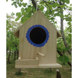 Max Wooden Bird House Birdhouse Hanging Nesting Box Home Garden Yard Decor Blue
