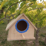 Max Wooden Bird House Birdhouse Hanging Nesting Box Home Garden Yard Decor Blue