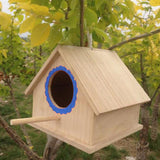 Max Wooden Bird House Birdhouse Hanging Nesting Box Home Garden Yard Decor Blue