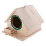 Max Wooden Bird House Birdhouse Hanging Nesting Box Home Garden Yard Decor Green