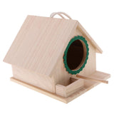 Max Wooden Bird House Birdhouse Hanging Nesting Box Home Garden Yard Decor Green