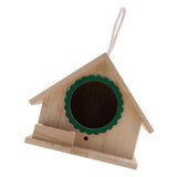 Max Wooden Bird House Birdhouse Hanging Nesting Box Home Garden Yard Decor Green