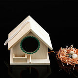 Max Wooden Bird House Birdhouse Hanging Nesting Box Home Garden Yard Decor Green