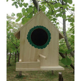 Max Wooden Bird House Birdhouse Hanging Nesting Box Home Garden Yard Decor Green