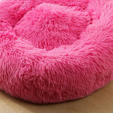 Max Pet Dog Sleeping Bed Indoor Pet Round Cozy Comfort Bed Nest  Rose Red-40cm
