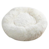 Maxbell Pet Dog Sleeping Bed Indoor Pet Round Cozy Comfort Bed Nest  White-40cm