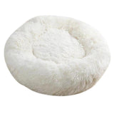Maxbell Pet Dog Sleeping Bed Indoor Pet Round Cozy Comfort Bed Nest  White-40cm