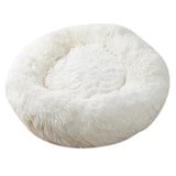 Maxbell Pet Dog Sleeping Bed Indoor Pet Round Cozy Comfort Bed Nest  White-40cm