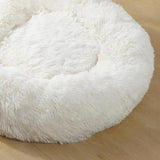 Maxbell Pet Dog Sleeping Bed Indoor Pet Round Cozy Comfort Bed Nest  White-40cm