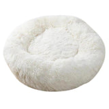 Maxbell Pet Dog Sleeping Bed Indoor Pet Round Cozy Comfort Bed Nest  White-60cm