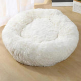 Maxbell Pet Dog Sleeping Bed Indoor Pet Round Cozy Comfort Bed Nest  White-60cm