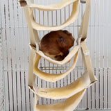Max Hamster Hammock Winter Warm Nest For Hamster Rat Mice Rat Squirrels Beige Yellow