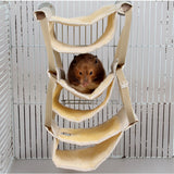 Max Hamster Hammock Winter Warm Nest For Hamster Rat Mice Rat Squirrels Beige Yellow