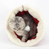 Max Pet Cat Christmas Hat Shape Bed Winter Warm Sleeping Bed For Cat Kitten