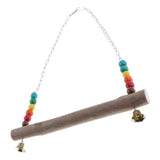 Max Pet Parrot Swing Wood Bird Parrot Hanging Swing Toys for Parakeet Cockatoo L