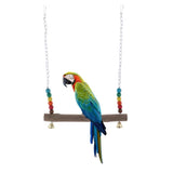 Max Pet Parrot Swing Wood Bird Parrot Hanging Swing Toys for Parakeet Cockatoo L