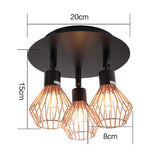 Max Maxb 15W 3-Head Adjustable Ceiling Lamp Spotlights w/ Hollow Lampshade White