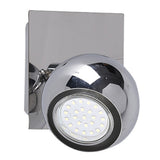 Max Maxb Ceiling Mounted Chromed Iron Wall Sconce Lamp for Bedroom MR16 Without Light