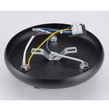 Maxbell Flush Mount 3-Head Adjustable Ceiling Lamp Light Fixture Black-White