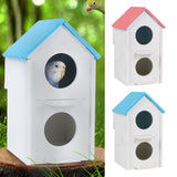 Max Maxb Double Hole Pet Bird Parrot Hatching Breeding Box Nest House  Blue