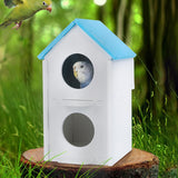 Max Maxb Double Hole Pet Bird Parrot Hatching Breeding Box Nest House  Blue