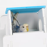 Max Maxb Double Hole Pet Bird Parrot Hatching Breeding Box Nest House  Blue