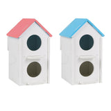 Max Maxb Double Hole Pet Bird Parrot Hatching Breeding Box Nest House  Blue