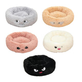Max Maxb Cute Round  Pet Sleeping Bed Cozy Winter Bed For Small Animals Cat Dog Black
