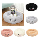 Max Maxb Cute Round  Pet Sleeping Bed Cozy Winter Bed For Small Animals Cat Dog Black
