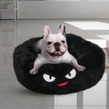 Max Maxb Cute Round  Pet Sleeping Bed Cozy Winter Bed For Small Animals Cat Dog Black