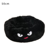 Max Maxb Cute Round  Pet Sleeping Bed Cozy Winter Bed For Small Animals Cat Dog Black