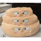 Max Maxb Cute Round  Pet Sleeping Bed Cozy Winter Bed For Small Animals Cat Dog Beige