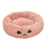 Max Maxb Cute Round  Pet Sleeping Bed Cozy Winter Bed For Small Animals Cat Dog Pink