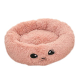 Max Maxb Cute Round  Pet Sleeping Bed Cozy Winter Bed For Small Animals Cat Dog Pink