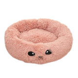 Max Maxb Cute Round  Pet Sleeping Bed Cozy Winter Bed For Small Animals Cat Dog Pink