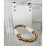 Maxbell Bird Mirror with Perch Parrot Stand Toy for Small Parakeet Conure Lovebirds